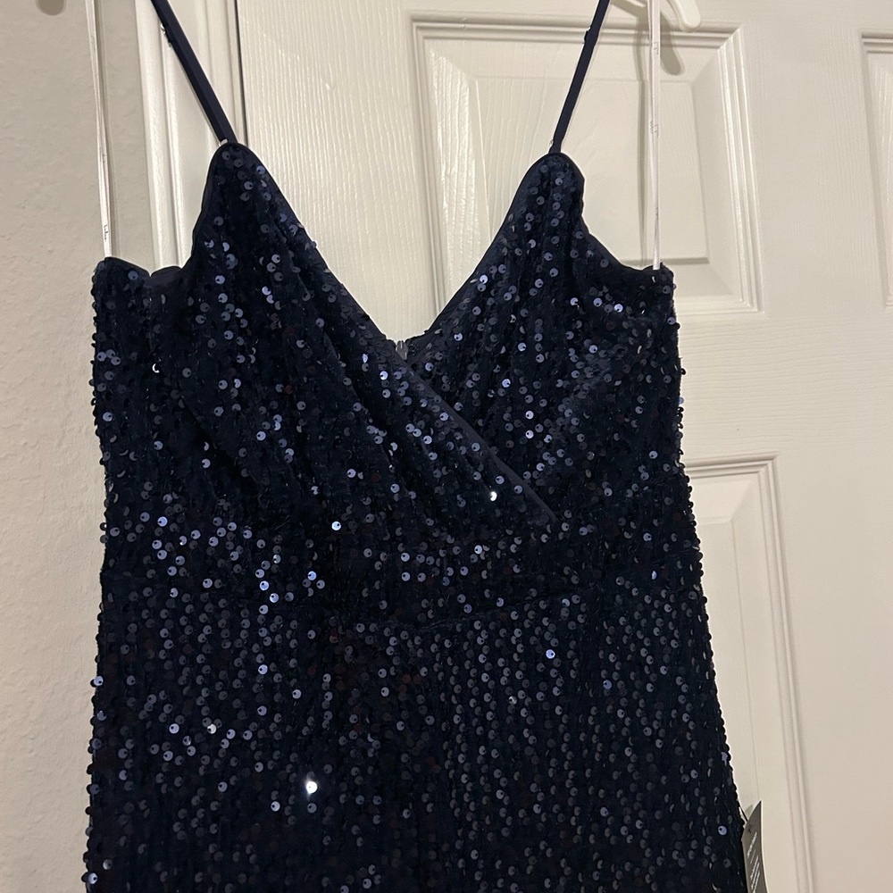 Lulu’s navy sequin jumpsuit - Picture 3 of 5